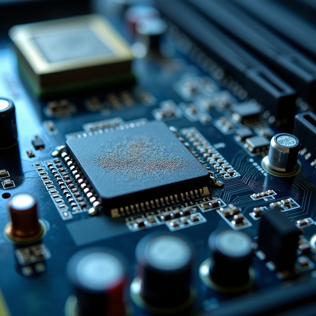 cleaning computer motherboard