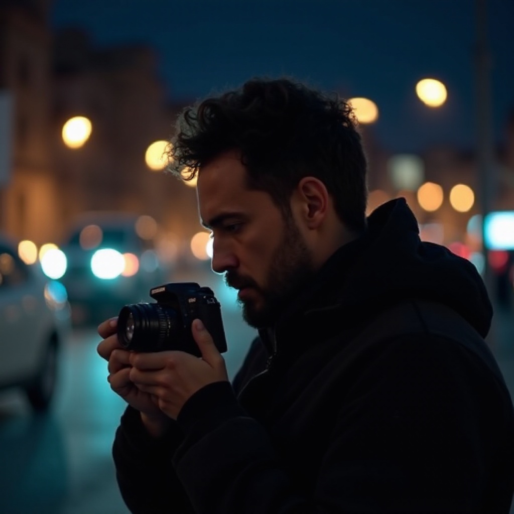 how to put camera on night mode