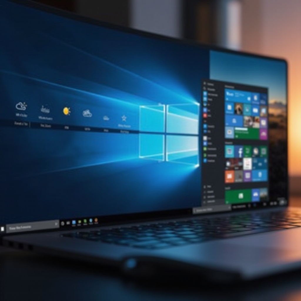 ekran systemu Windows 11 ma pogodę na ekranie