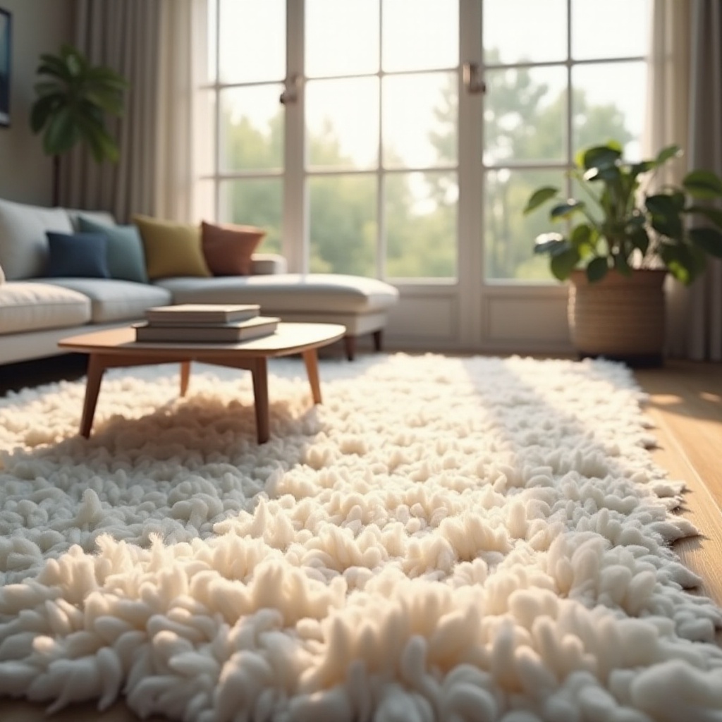 how to vacuum shaggy rug