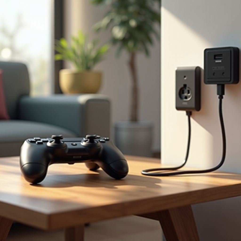 pot să încarc controllerul ps5 cu o priză de perete