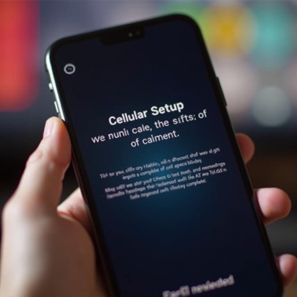 cellular setup complete iphone stuck
