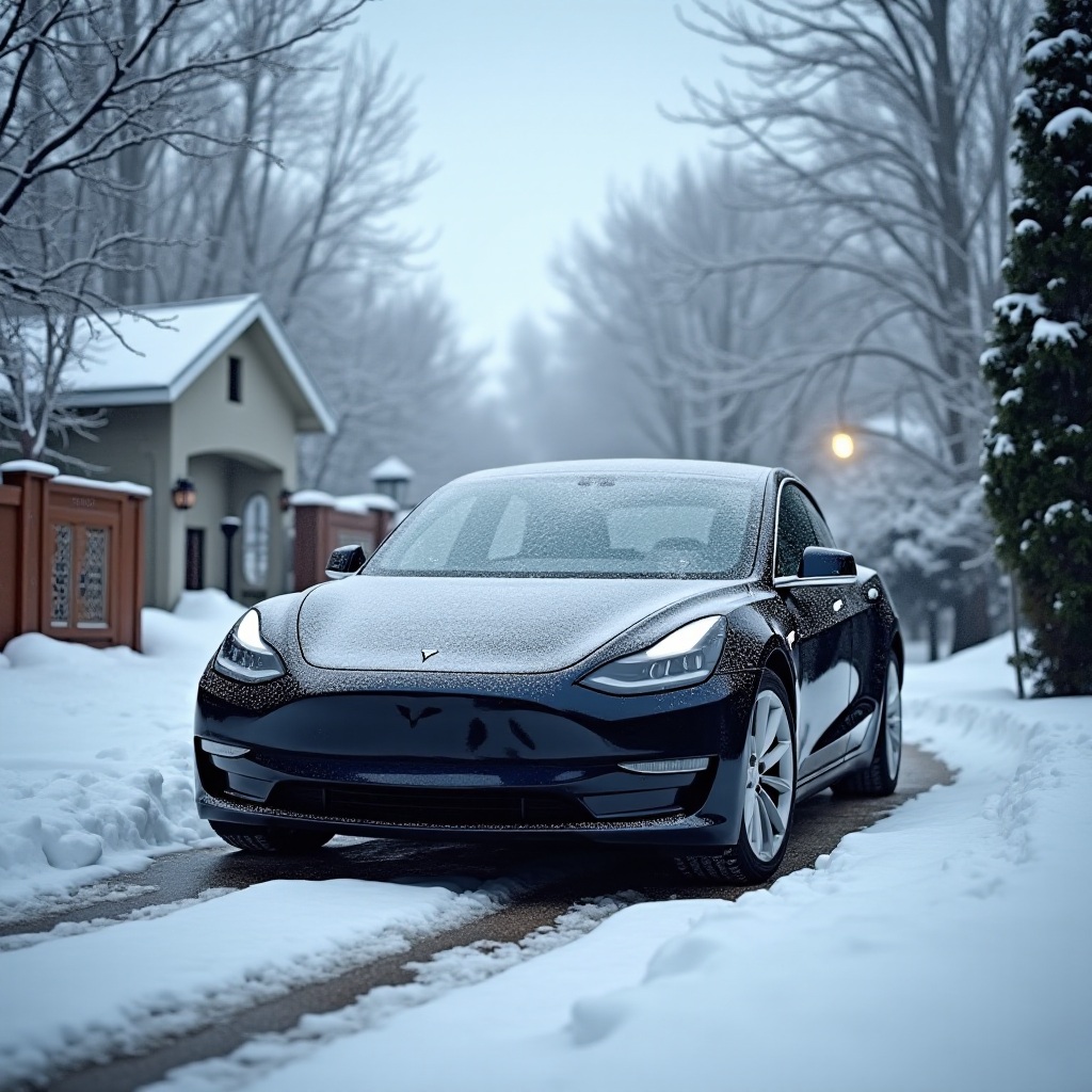 tesla vybíjení baterie v chladném počasí
