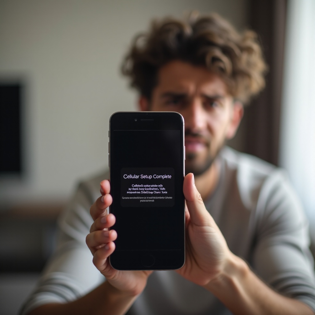 настройка сотовой связи завершена, iPhone завис