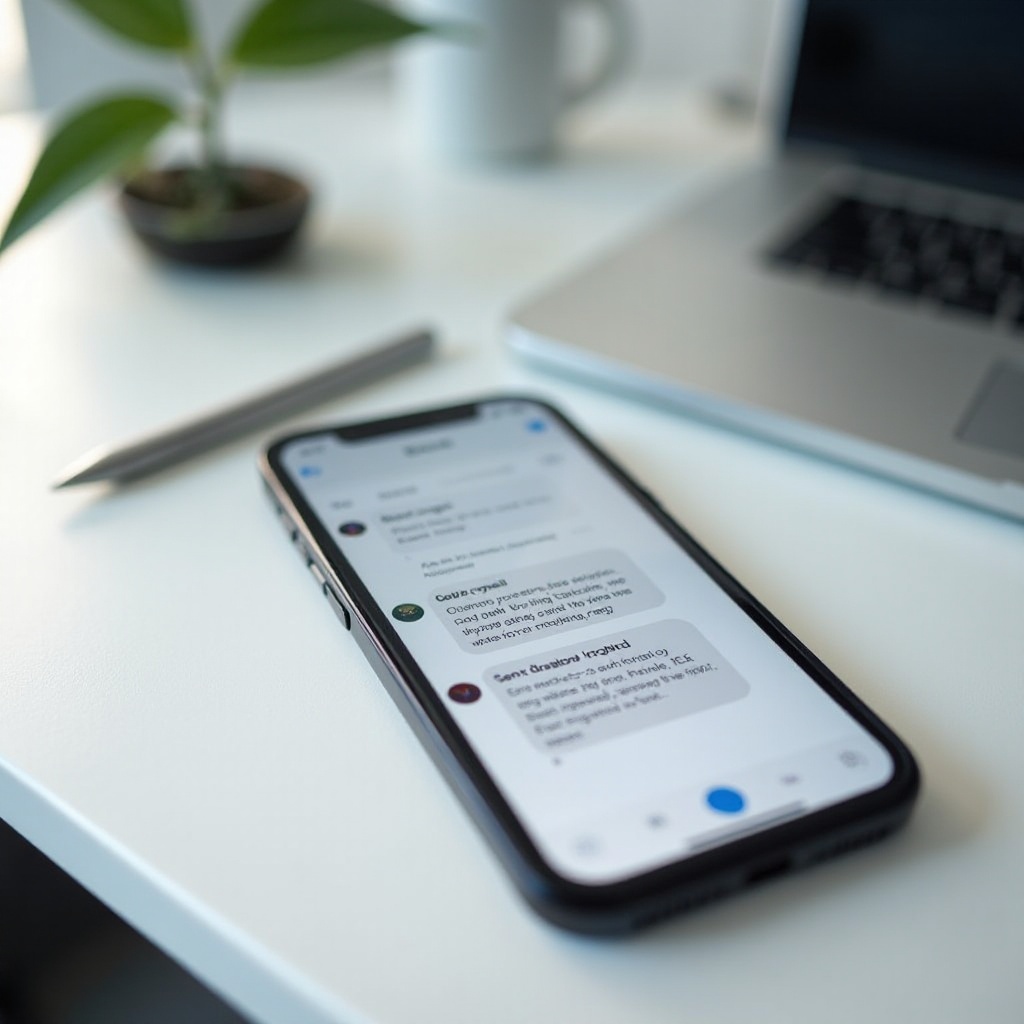 trimite text pe email iPhone